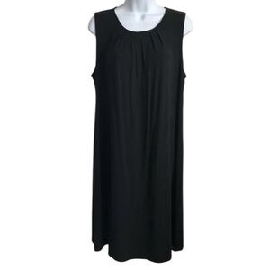 J. Jill Classic Wearever Collection Black Sleeveless Midi Dress size M in EUC